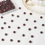 Natural Garnet Beads, Round, 8mm, Hole: 1mm, 100pcs/box
