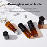DIY Kit, with Glass Essential Oil Empty Perfume Bottle, with Roller Ball, Plastic Caps & Dropper & Funnel Hopper & Bottle Openers, Cute Paper Rainbow Color Stickers, Mixed Color, 37x6~37mm, Hole: 2mm