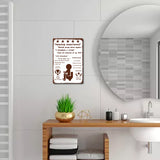 Tinplate Sign Poster, Vertical, for Toilet Wall Decoration, Rectangle, Star Pattern, 300x200x0.5mm