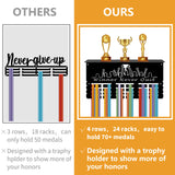 Rectangle Iron Medal Hanger Holder, with Screws & Anchor Plug & Nut & Shim Ring, Human, 200x400mm & 100x400x15mm