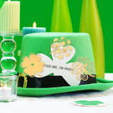 Nickel Decoration Stickers, Metal Resin Filler, Epoxy Resin & UV Resin Craft Filling Material, Golden, Saint Patrick's Day, Clover, 40x40mm, 9 style, 1pc/style, 9pcs/set
