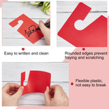 PP Plastic Hanging Door Handle Hanger Tags, Blank Memo Board, for Home, Hotel, Store, Red, 127x76.2mm