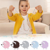 15Pcs 5 Colors Hedgehog Food Grade Eco-Friendly Silicone Beads, Chewing Beads For Teethers, DIY Nursing Necklaces Making, Mixed Color, 31x33x10mm, Hole: 2mm, 3pcs/color