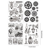 4 Sheets 4 Styles PVC Plastic Clear Stamps, for DIY Scrapbooking, Photo Album Decorative, Cards Making, Stamp Sheets, Mixed Shapes, 16x11x0.3cm, 1 sheet/style