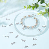 50Pcs 304 Stainless Steel Charms, Awareness Ribbon, Stainless Steel Color, 14.5x6.1x1mm, Hole: 1.5mm