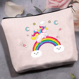 12# Cotton-polyester Bag, Stroage Bag, Rectangle, Rainbow Pattern, 18x25cm