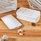 Kraft Paper Pillow Boxes, Gift Candy Packing Box, with Clear Window, White, Box: 12.5x8x2cm