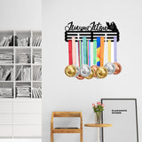 Sports Theme Iron Medal Hanger Holder Display Wall Rack, with Screws, Judo Pattern, 150x400mm