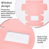 Cardboard Gift Boxes, Rectangle with PVC Clear Windows, Pink, 6x8.5x3cm