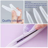 Pen & Pen Pot Silicone Molds, For UV Resin, Epoxy Resin Jewelry Making, Transfer Pipettes, Disposable Latex Finger Cots and Measuring Cup Plastic Tools, White, 158x20x15.5mm