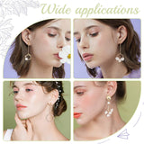 DIY Flower Earring Making Kit, Including Alloy & Plastic Pendants, Glass Pearl Beads, Iron Links Connectors, Brass Stud Earring Findings, White, 98Pcs/box