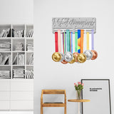 Sports Theme Iron Medal Hanger Holder Display Wall Rack, with Screws, Word My Achievements, Word, 150x400mm