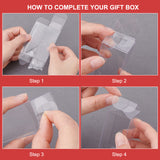 30Pcs Rectangle Transparent Plastic PVC Box Gift Packaging, Waterproof Folding Box, for Toys & Molds, Clear, 3x3x8.1cm