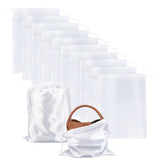 Rectangle Satin Dustproof Bags, Drawstring Bags, White, 41x30.3x0.2cm