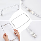 2Pcs Aluminum Bag Handle, Bag Replacement Accessories, Silver Color Plated, 9.5x30x2cm