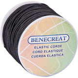 Core Spun Elastic Cord, Black, 2mm