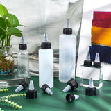 48Pcs 4 Style PP Plastic Bottle Replacement Caps, for Squeeze Dispensers, Black, 38.5~44x20.5~31.5mm, Inner Diameter: 17.5~27.5mm, 12pcs/style