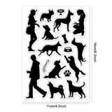 Custom PVC Plastic Clear Stamps, for DIY Scrapbooking, Photo Album Decorative, Cards Making, Dog, 160x110x3mm