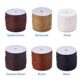 Waxed Cotton Thread Cords Kits, Mixed Color, 1mm, about 74m/roll