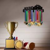 Iron Medal Hanger Holder Display Wall Rack, with Screws, Boxing, Sports, 400x150mm