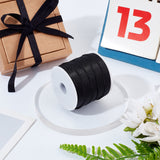 Polyester Elastic Shoulder Strap, with Plastic Empty Spools, for Sewing Bra Straps Making, Black, 10mm, about 10.94 Yards(10m)/Roll