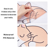 Translucent PVC Self Adhesive Wall Stickers, Waterproof Building Decals for Home Living Room Bedroom Wall Decoration, Paw Print, 960x390mm