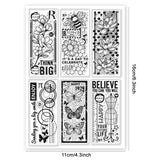 Custom PVC Plastic Clear Stamps, for DIY Scrapbooking, Photo Album Decorative, Cards Making, Flower, 160x110x3mm