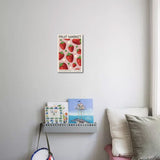 Vintage Metal Iron Tin Sign Poster, Wall Decor for Bars, Restaurants, Cafes Pubs, Rectangle, Strawberry, 300x200x0.5mm, Hole: 5x5mm