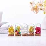 Glass Dome Cloche Cover, Bell Jar, with Cork Base, For Doll House Container, Dried Flower Display Decoration, Clear, 4.45x2.5cm, 32pcs/set