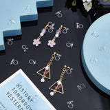 80Pcs 8 Style Resin Clip-on Earring Findings, Clear, 10.5~12x8~11x2~3mm, 10Pcs/style