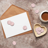 Adhesive Wax Seal Stickers, Envelope Seal Decoration, for Craft Scrapbook DIY Gift, Heart Pattern, 3cm, about 50pcs/box