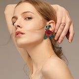 1Pc Wood Cutting Dies, with Steel, for DIY Scrapbooking/Photo Album, Decorative Embossing DIY Paper Card, Leather Crafts Making, Flower Pattern, 127x254x9mm