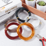 Round Aluminum Wire,Mixed Color,12 Gauge,2mm,5bundles/set