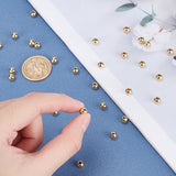 Brass Beads, Long-Lasting Plated, Rondelle, Real 14K Gold Plated, 6x5.5mm, Hole: 1.6mm, 150pcs/box