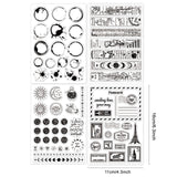 4 Sheets 4 Styles PVC Plastic Clear Stamps, for DIY Scrapbooking, Photo Album Decorative, Cards Making, Stamp Sheets, Mixed Shapes, 16x11x0.3cm, 1 sheet/style