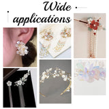 300Pcs 3 Style Electroplate Acrylic Bead Caps, Flower, WhiteSmoke, 11~12x11~12.5x3.5~4.5mm, Hole: 1.2~1.5mm, 100pcs/style