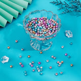 490Pcs 7 Style Spray Painted Acrylic Beads, Matte Style, Round, Mixed Color, 6mm, Hole: 1.5mm, 70pcs/color