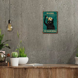 Vintage Metal Iron Tin Sign Poster, Wall Decor for Bars, Restaurants, Cafes Pubs, Vertical Rectangle, Cat Pattern, 300x200x0.5mm