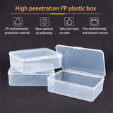 Plastic Bead Containers, Rectangle, Clear, 14.4x10.8x4.75cm, Inner Diameter: 13.9x10cm