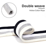 25M Double Layer Flat Cotton Cords, Hollow Cotton Rope, for Garment Accessories, PeachPuff, 11x1.2mm, 25m/roll