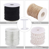 Plastic Empty Spools for Wire, Thread Bobbins, White, Bobbin: 24x76mm, Backplane: 68x2mm