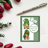 Custom PVC Plastic Clear Stamps, for DIY Scrapbooking, Photo Album Decorative, Cards Making, Gnome, 160x110mm