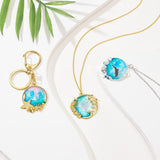 Ocean Theme Alloy Open Back Bezel Pendants, For DIY UV Resin, Epoxy Resin, Pressed Flower Jewelry, Ocean Style, Mixed Shapes, Mixed Color, 20pcs/box