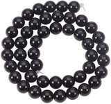 Natural Obsidian Beads Strands, Round, Grade A, 8mm, Hole: 1mm, about 49pcs/strand, 15.7 inch, 1strand/set