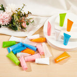 10ML Soft Polyethylene(PE) Travel Tubes, with Refillable Squeeze Bottle Soft Tube, Plastic Squeeze Bottle & Syringe, Mixed Color, 6.6x2.9x1.8cm, Capacity: 10ml