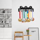 Iron Medal Hanger Holder Display Wall Rack, 3-Line, with Screws, Running, Sports, 150x400mm