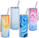 Silicone Cup Sleeve, Sublimation Tumblers, Insulated Reusable Cup Sleeves, Column, Turquoise, 82x235mm, Inner Diameter: 79mm