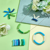 120Pcs 15 Style Opaque Acrylic Beads, Curved Tube, Colorful, 32x9.5~10x8mm, Hole: 1.8mm, about 8pcs/style