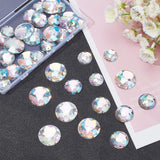 1 Box 30Pcs Self-Adhesive Acrylic Rhinestone Stickers, for DIY Decoration and Crafts, Faceted, Half Round, Clear AB, 30x6mm, 30pcs/box