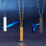 304 Stainless Steel Pendants, Stamping Blank Tag, Rectangle/Bar, Mixed Color, 40x8x0.8mm, Hole: 2mm, 6pcs/box